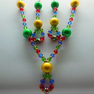 Handmade Earrings & Necklace - Christmas Design